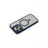 iPhone 14 Pro Max Kılıf Roblox Lens Magsafe Standlı Kapak - Lacivert