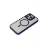 iPhone 14 Pro Max Kılıf Roblox Lens Magsafe Standlı Kapak - Lacivert