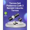 Isıyı Uzun Süre Koruyan 500 Ml Termos Seti | Çelik Gövde, 2 Bardaklı, Hediye Kutulu