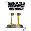 Kablosuz Renkli Masa ve Gece Lambası Altın Rengi Dokunmatik Led Lamba