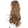 Kahküllü Uzun Dalgalı Fiber Sentetik Peruk - Kumral