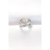 Kalın Silver Renk Ayarlanabilir Yüzük - TJ-BYK3102