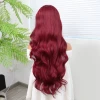 Kızıl Fiber Sentetik Geniş Dalgalı Tül Peruk
