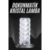 Kristal Lamba Masa Lambası Şarjlı Masa Lambası Dokunmatik Sensör Usb Şarjlı