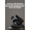 Kulaklık Dijital Göstergeli Bluetooth Bağlantılı Kablosuz Kulak İçi Mikrofonlu Dokunmatik Kontrol