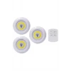 Led Lamba 3lü Uzaktan Kumandalı Yapışkanlı