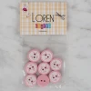 Loren Crafts pembe 8 li balık düğme - 570