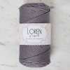 Loren Polyester Soft Macrame Gri El Örgü İpi - LM050 - 34448