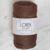Loren Polyester Soft Macrame Kahverengi El Örgü İpi - LM032 - 34438