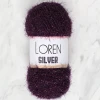 Loren Silver Patlıcan Moru El Örgü İpi - RS0109 - 34082