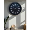 Luxury Black 40 Cm Metal Duvar Saati