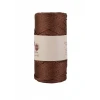 Makrome İpi 3mm  Polyester Kahve Simli