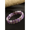 Oval Kesim Orjinal  Ametist Doğaltaşlı Bileklik