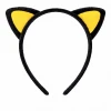 Peluş Kedi Kulaklı Taç Sarı Siyah