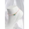 Pembe Renk Boncuklu Balık Figürlü Halhal