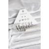 Pirinç Gümüş Renk Halka Modelli 6 Çift Kadın Küpe - TJ-BKP11335