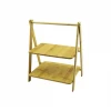 PORTATİF AYAKLI - 2 KATLI AHŞAP BAMBU ORGANİZER RAF =18X28 - 22X28CM Y: 6-20-39CM (K95)