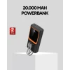 Powerbank 20000 Mah Dijital Ekranlı Ve Çok Kablolu Hızlı Şarj Cihazı