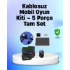 Profesyonel Mobil Lar İçin Rgb Klavyeli 5 Parça Oyun Kiti