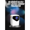 Projeksiyon Ev Sineması Bluetooth 4k HD Kaliteli Görüntü Kumandalı