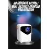 Projeksiyon Ev Sineması Bluetooth 4k Hd Kaliteli Görüntü Kumandalı