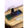 Q Klavye Rgb Işıklı Klavye Ve Mouse Seti Kablolu Mouse Hediyeliş