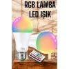 Rgb Led Lamba Led Işık Ampul Renk Değiştirebilen 100 Watt
