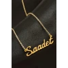 Saadet İsimli Kolye (Kişiye Özel)