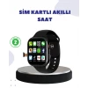 Sesli Arama Özellikli SIM Kartlı Siyah Akıllı Saat