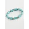 Silindir Turkuaz Doğaltaş Bileklik