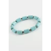 Silindir Turkuaz Doğaltaş Bileklik