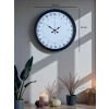 Siyah 40 Cm Metal 24 Saat Göstergeli Özel Tasarım Duvar Saati