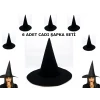 ieg™ Siyah Cadı Şapkası Keçe Yetişkin Boy 6 Adet