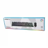Siyah Gökkuşağı Işıklı Usb Kablolu Oyuncu Klavye - Mouse Set