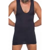 SİYAH   E1003 V Yaka Erkek Korse Atlet
