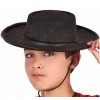 Siyah Renk Keçe Flamenko Şapkası Çocuk Boy