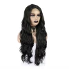 Siyah Uzun Dalgalı  Fiber Sentetik Tül Peruk