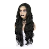 Siyah Uzun Dalgalı  Fiber Sentetik Tül Peruk