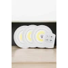 Spot Lamba Led Işık 3lü Uzaktan Kumandalı Pilli Yapışkanlı Kablosuz