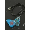 Sultan Otu Kelebek Epoksi Kolye