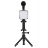 Telefon Tutucu Mini Mikrofonlu Tripod Vlog Çekim Video