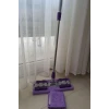 Teleskobik Cam Yer Tavan Silme - İstediğin Bezi Tak Kullan - 4 Mandallı -Yedek Bezli Mop Seti