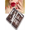 Tırnak Bakım Seti Tırnak Düzeltme Batık 12 Parça Çanta Tipi Manikür Pedikür