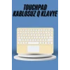 Touchpad Tüm Cihazlara Uyumlu Bluetooth Klavye Touchpad Slim Kablosuz Wifi Q Klavye