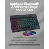 Tüm Cihazlarla Uyumlu Rgb Işıklı Kablosuz Klavye Ve Mouse Seti