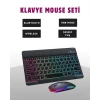 Türkçe Q Klavye Düzenli Rgb Kablosuz Klavye Mouse Set