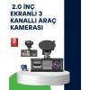 Üç Kameralı Araç Kamerası Full HD Gece Görüş  G-Sensör