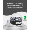 Uzaktan Kumandalı Rgb Led Disko Topu Bluetooth Hoparlörlü