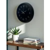 Zentime Classic Black Zarif 40 cm Metal Duvar Saati