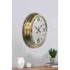 Zentime Gold Lüks 40 Cm Metal Modern Duvar Saati